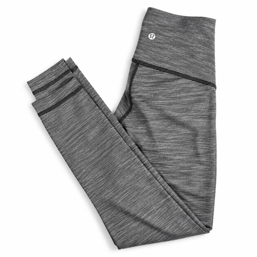 Lululemon Wunder Under High Rise Tight Womens 2 Heathered Gray Leggings